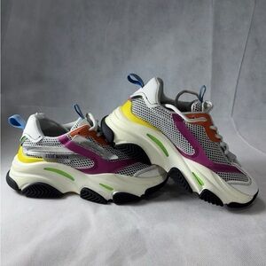 Steve Madden Kids Sneakers with Purple, Yellow, and Orange Accents